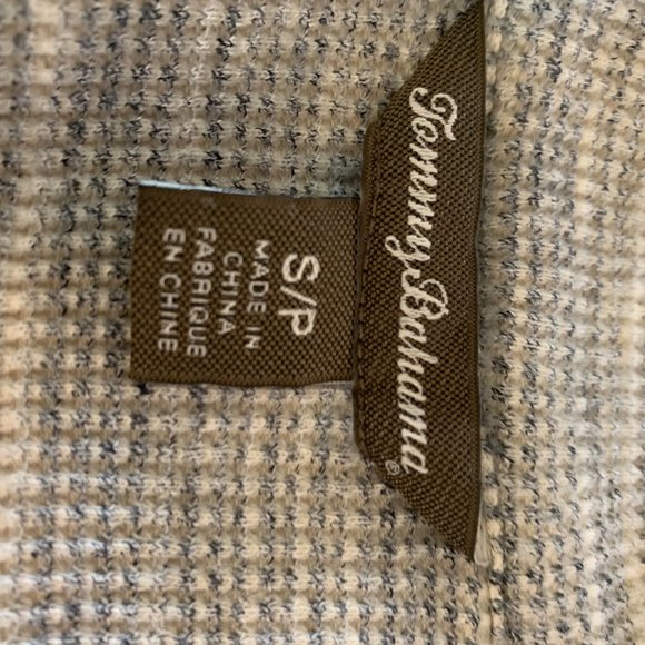 Tommy Bahama Cream and Gray Quarter Zip Cotton Pullover in Women’s Petit… - Picture 5 of 8